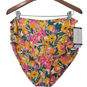 Anne Cole Bikini Convertible Bottom Womens XXL Pink Floral High Waist Tropical C